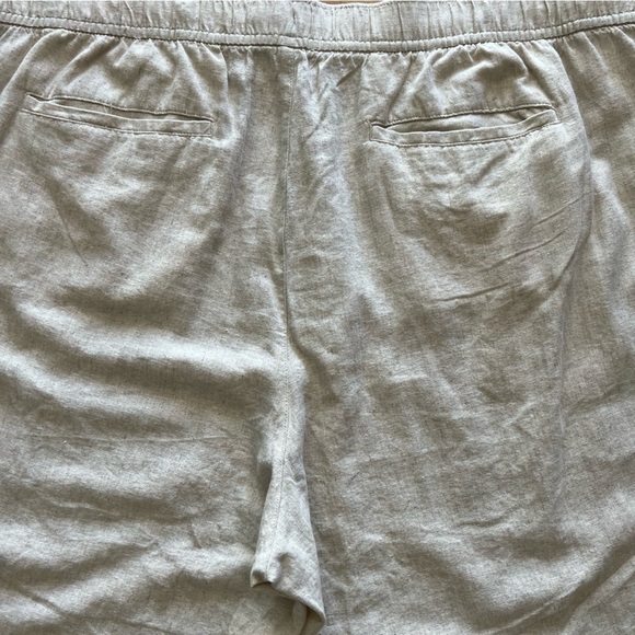 Old Navy Women’s 4XL High Rise Cropped Linen-Blend Tapered Pants Beige - Picture 15 of 15